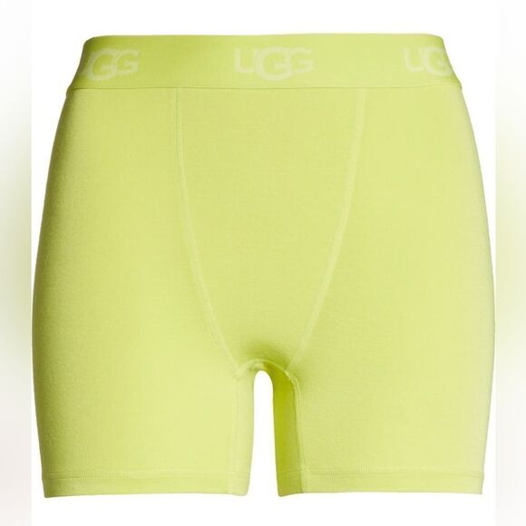 UGG ALEXIAH BOYSHORT LOGO BAND LOUNGE SHORTS TENNIS GREEN LARGE - Picture 1 of 15